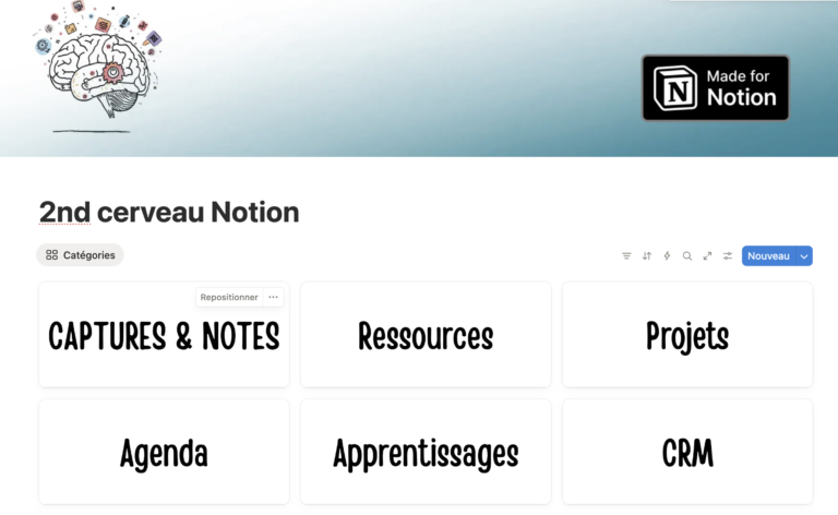 Lire la suite à propos de l’article Créer son 2ème cerveau Notion : la méthode simple et efficace pour tout organiser